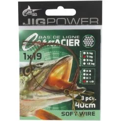 BAS DE LIGNE POWERLINE JIG POWER 1X19 RYDER - PAR 3