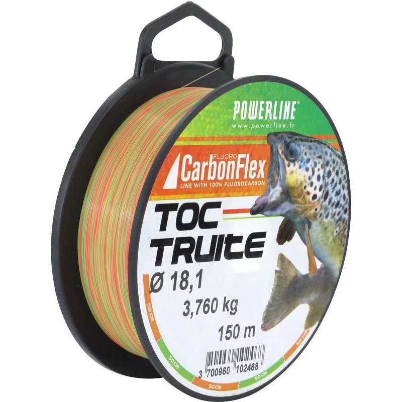 FLUOROCARBONE POWERLINE CARBONFLEX TOC TRUITE BICOLORE - 150M 1 FLUOROCARBONE POWERLINE CARBONFLEX TOC TRUITE BICOLORE - 150M