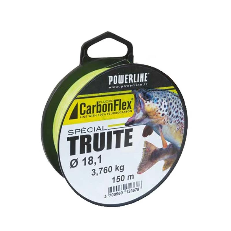 FLUOROCARBONE POWERLINE CARBONFLEX TRUITE TOC - VERT-BLANC - 150M 1 FLUOROCARBONE POWERLINE CARBONFLEX TRUITE TOC - VERT-BLANC - 150M