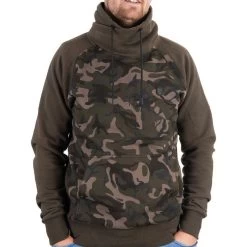 SWEAT HOMME FOX KHAKI/CAMO HIGH NECK - KAKI/CAMO